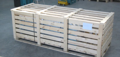 Single 75 in heat treated crate for customer in Africa. 